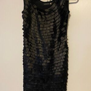Black Textured Mini Dress
